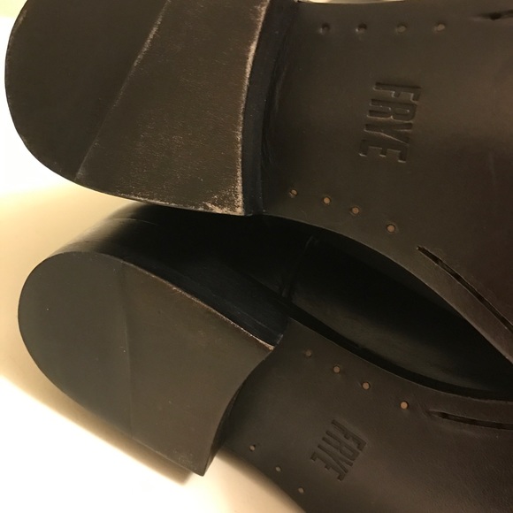 Frye Women Melissa Seam Leather Black Boots SZ6.5 - Picture 8 of 9